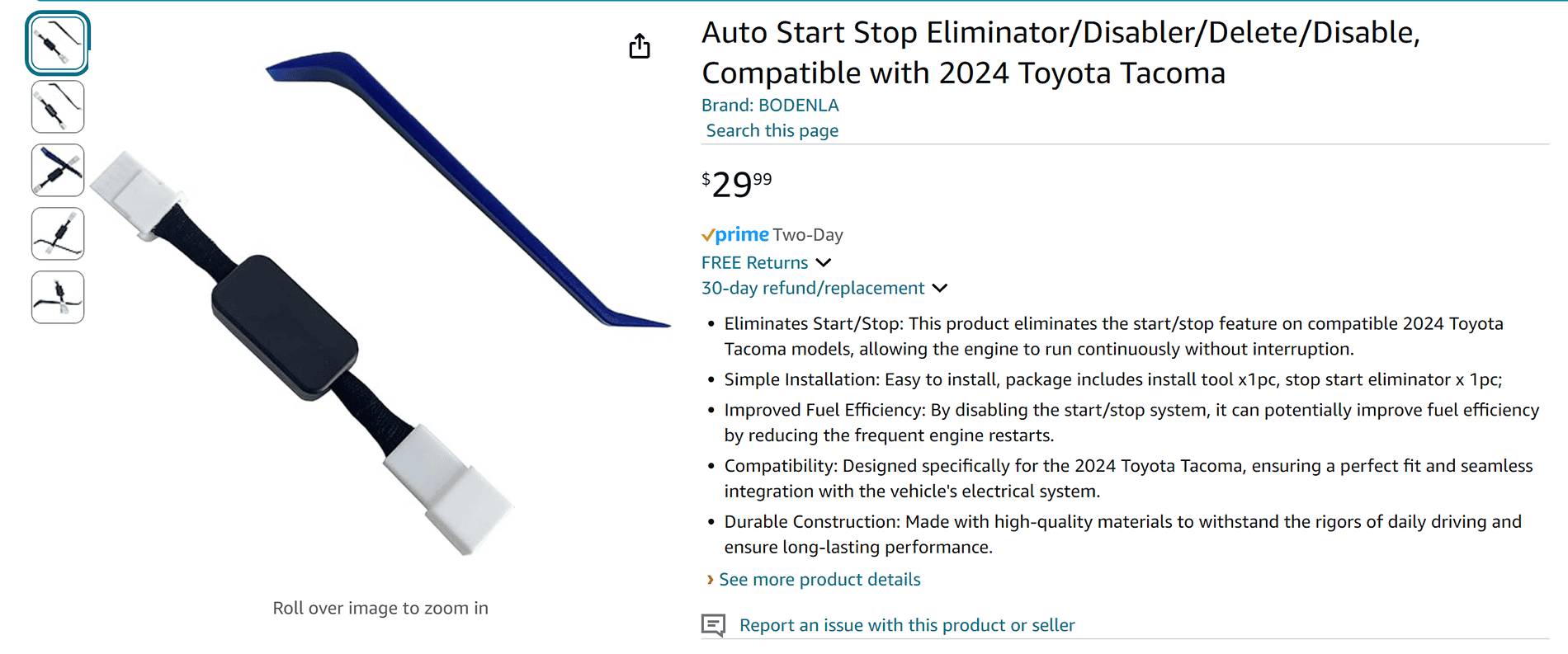 2024 Tacoma Auto Start Stop Eliminator / Delete / Disable Solution 1722357570387-v7