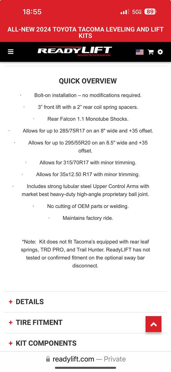 2024 Tacoma Off road with stabilizer disconnect lift problems 1725836194932-5e