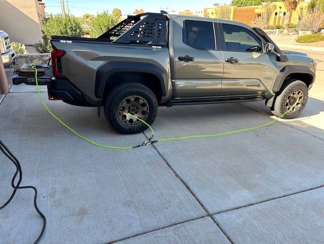 2024 Tacoma Trailhunter onboard air compressor and 4-tire inflation/deflation hose 2