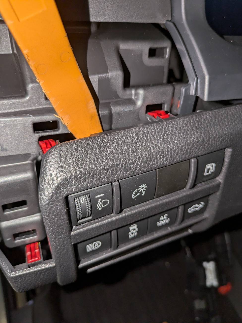 2024 Tacoma DIY: How to access the back of the driver's switch panel (trim removal steps) 2024-10-03 14.02.28