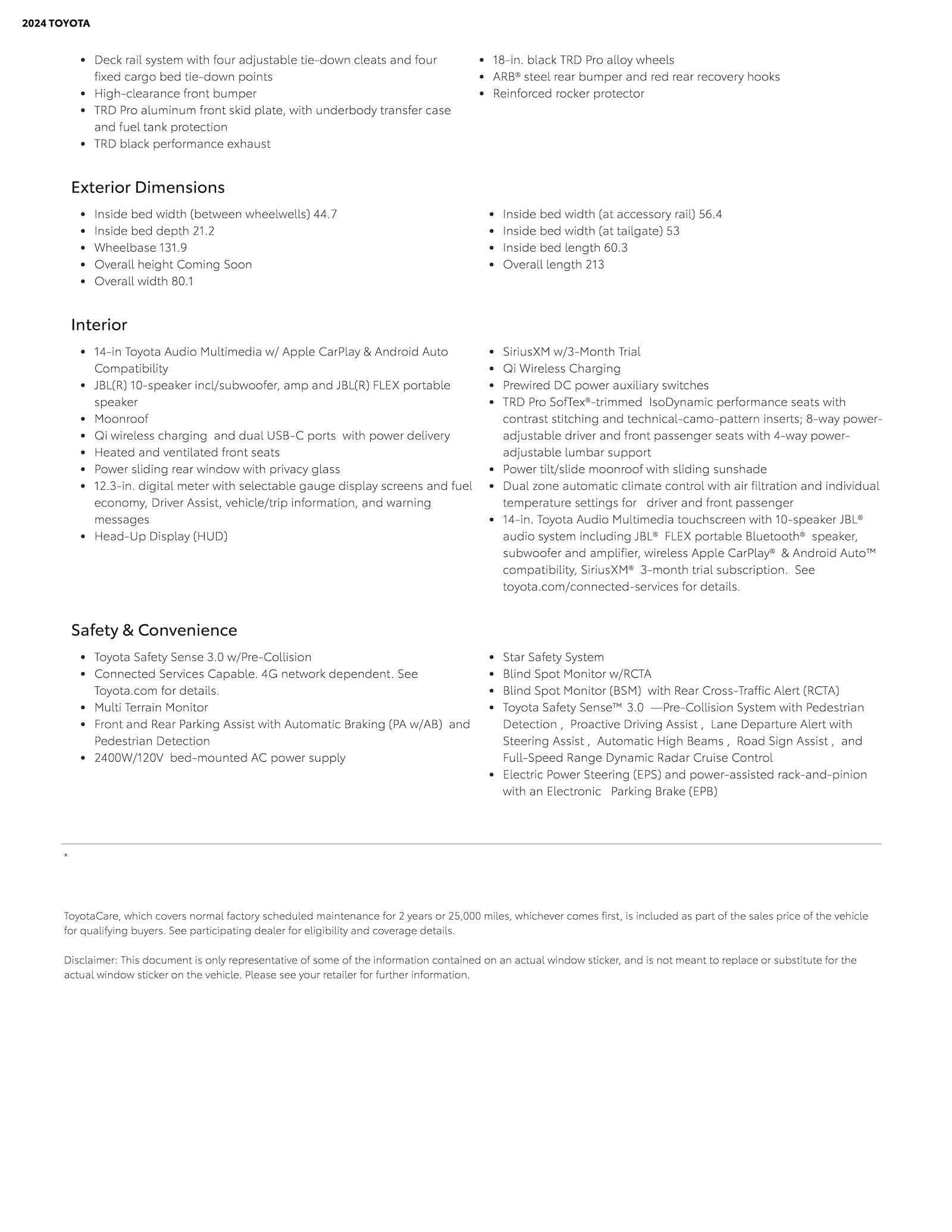 2024 Tacoma First Look @ 2024 Tacoma TRD PRO Build Sheet! Reveals Standard Features + Pricing for FIO/PIO Options, Packages, Accessories 2024-Tacoma-TRD-Pro-Build-Sheet-3