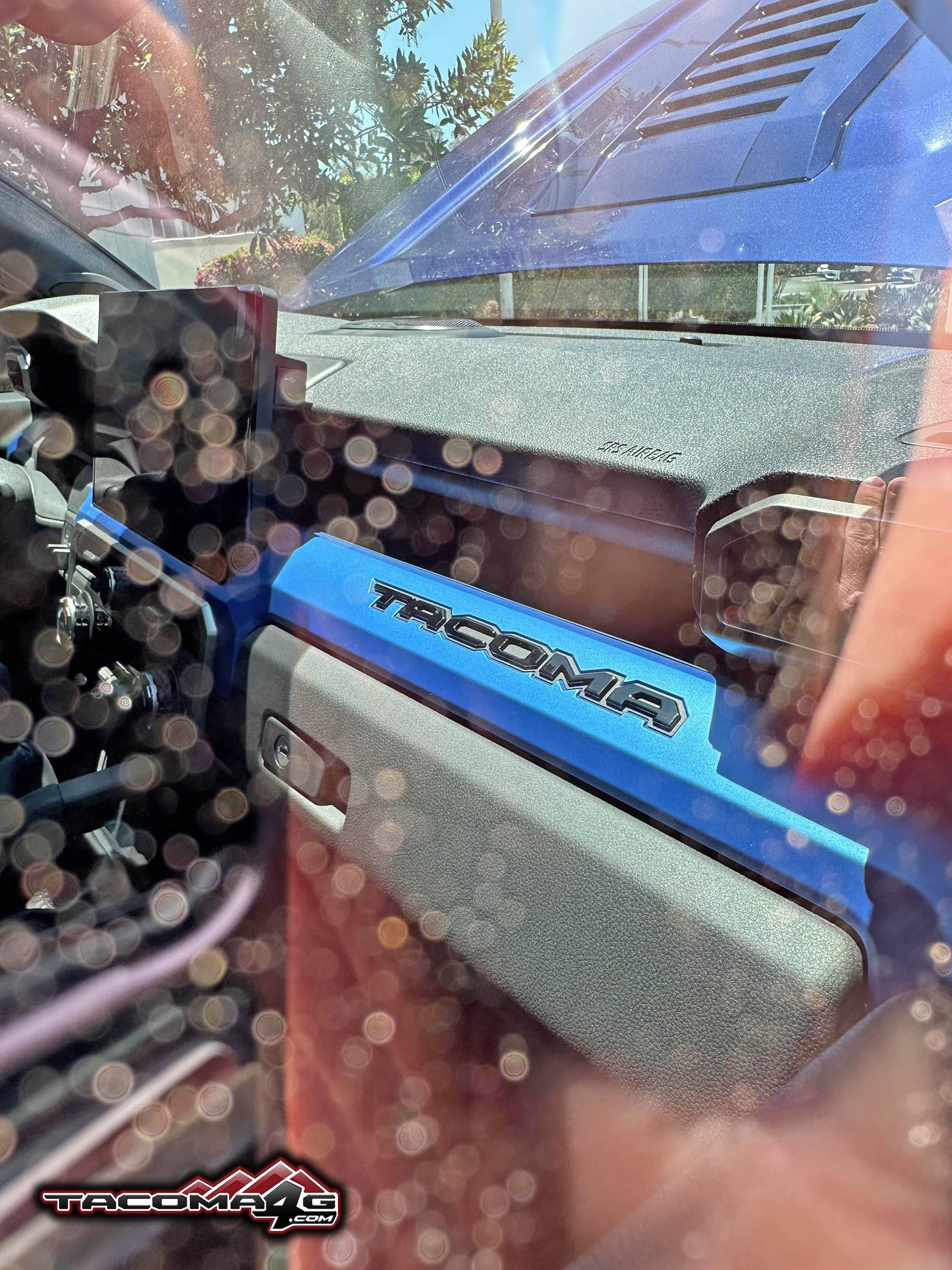 2024 Tacoma Spotted: 2024 Tacoma TRD Sport in Blue Crush Metallic 2024 Tacoma TRD Sport Interior 1