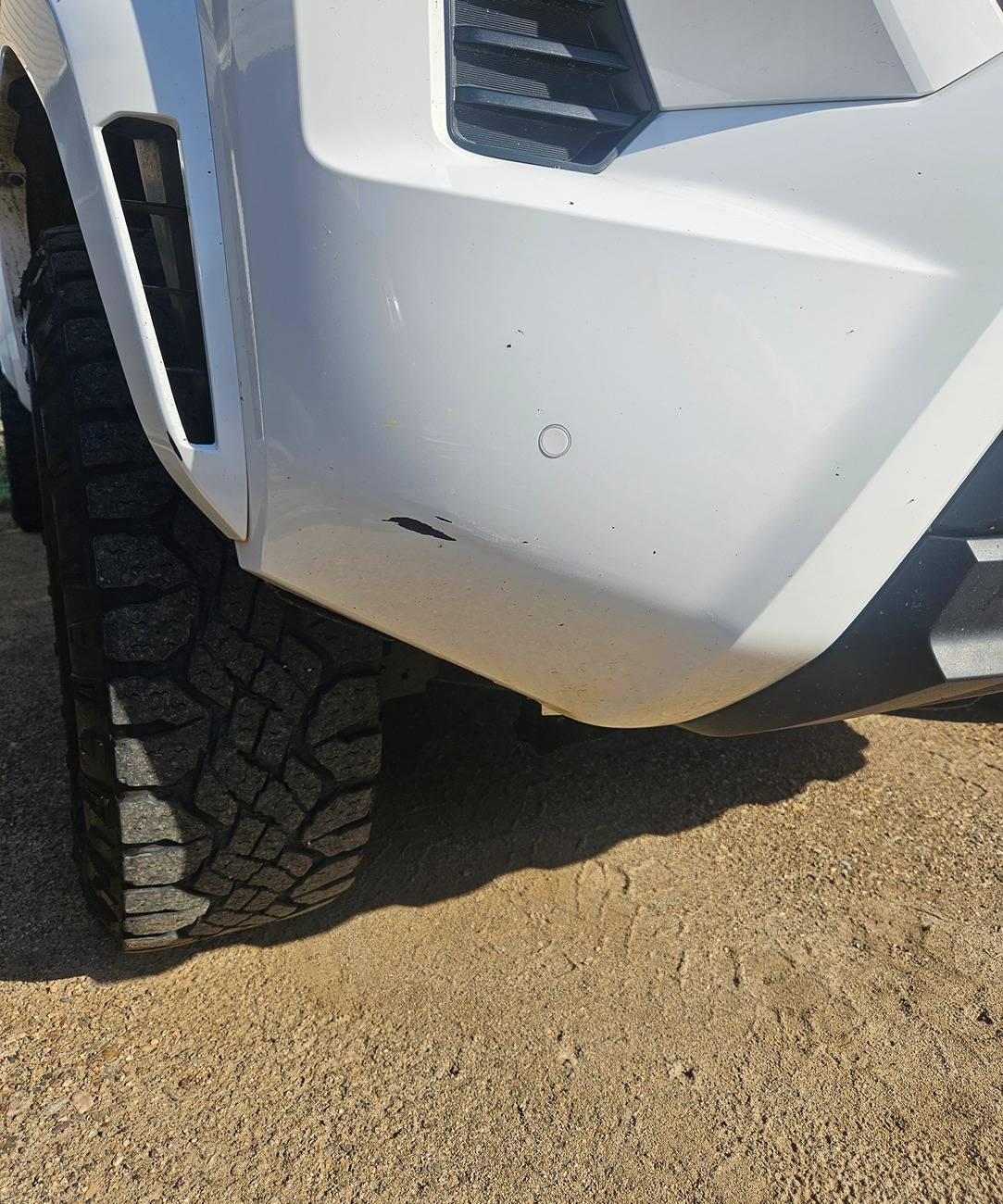 2024 Tacoma Decal ideas to cover up scuff mark on front bumper? 20240911_154945