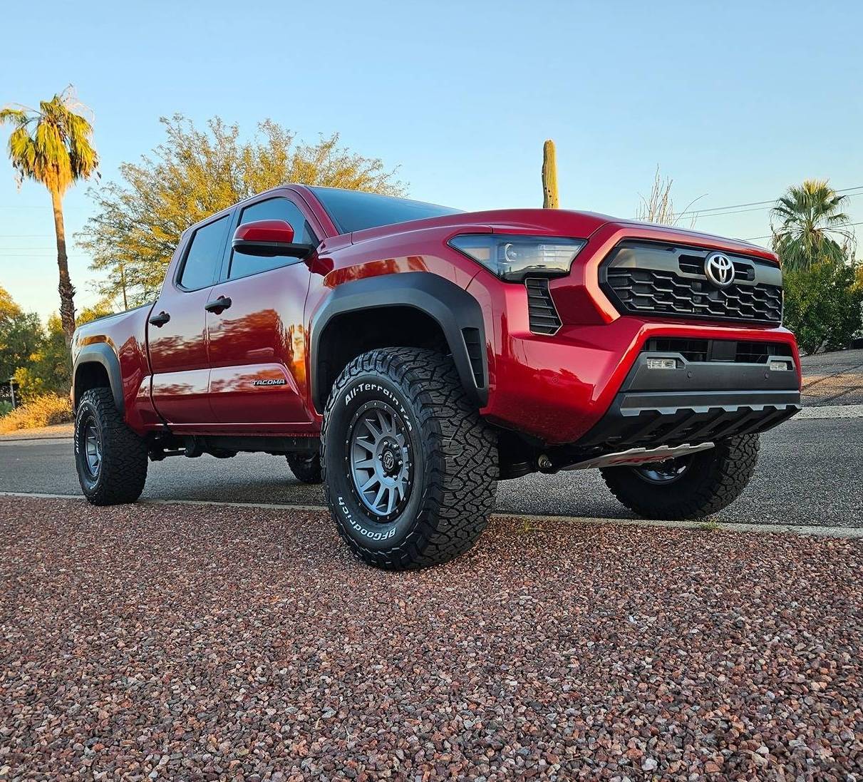 2024 Tacoma Supersonic Red TRD Off-Road on 17" Icon Wheels, BFG KO3 315/70 Tires, Lift Kit 20240922_180202