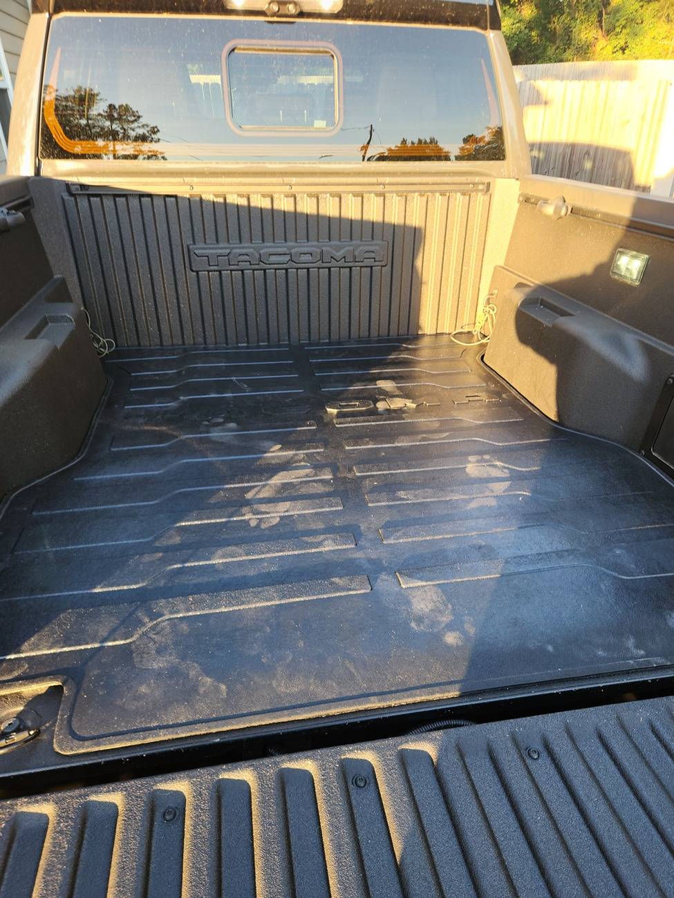 2024 Tacoma Tacoma Composite Bed is slippery. Bed mat / bed liner / spray in bed liner? 20241010_182629