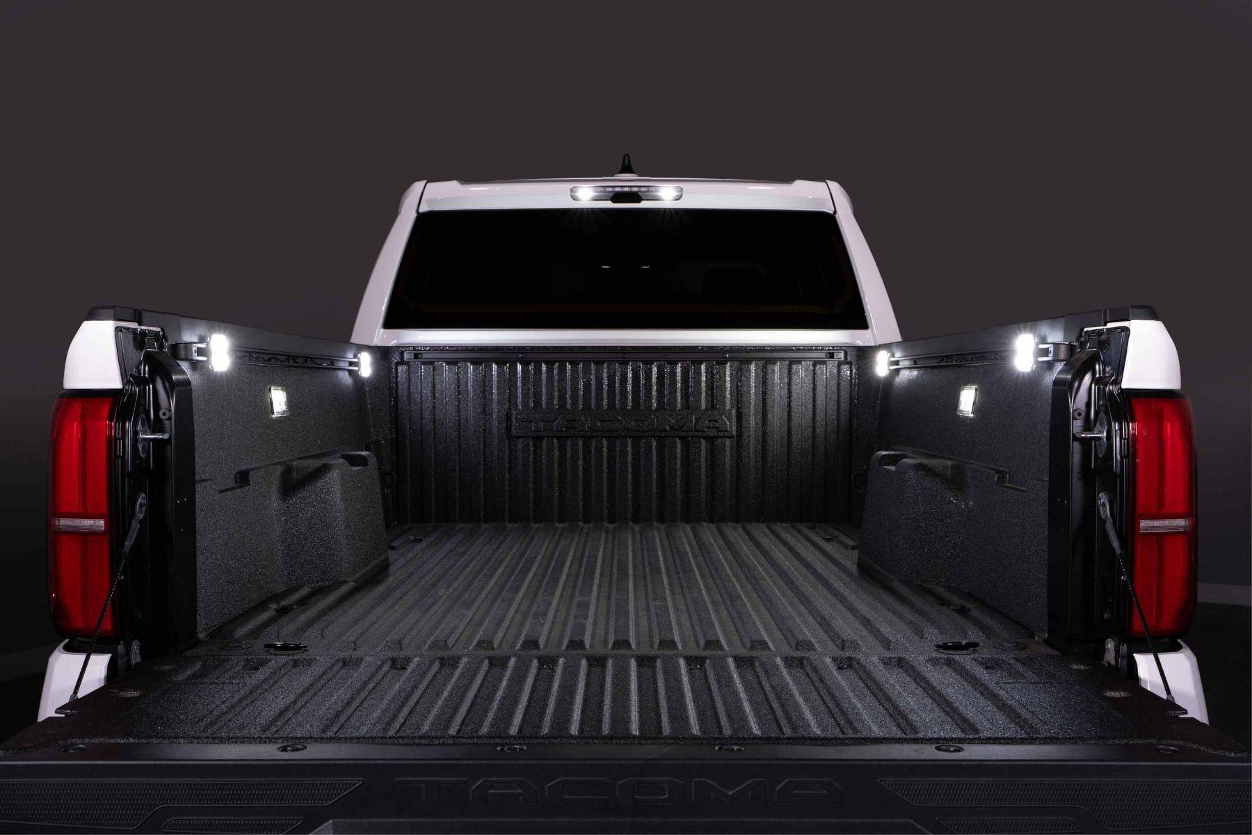 2024 Tacoma 2024 Tacoma Integrated Bed Scene Lighting 2024_toyota_tacoma_straight_bed_light_on_1