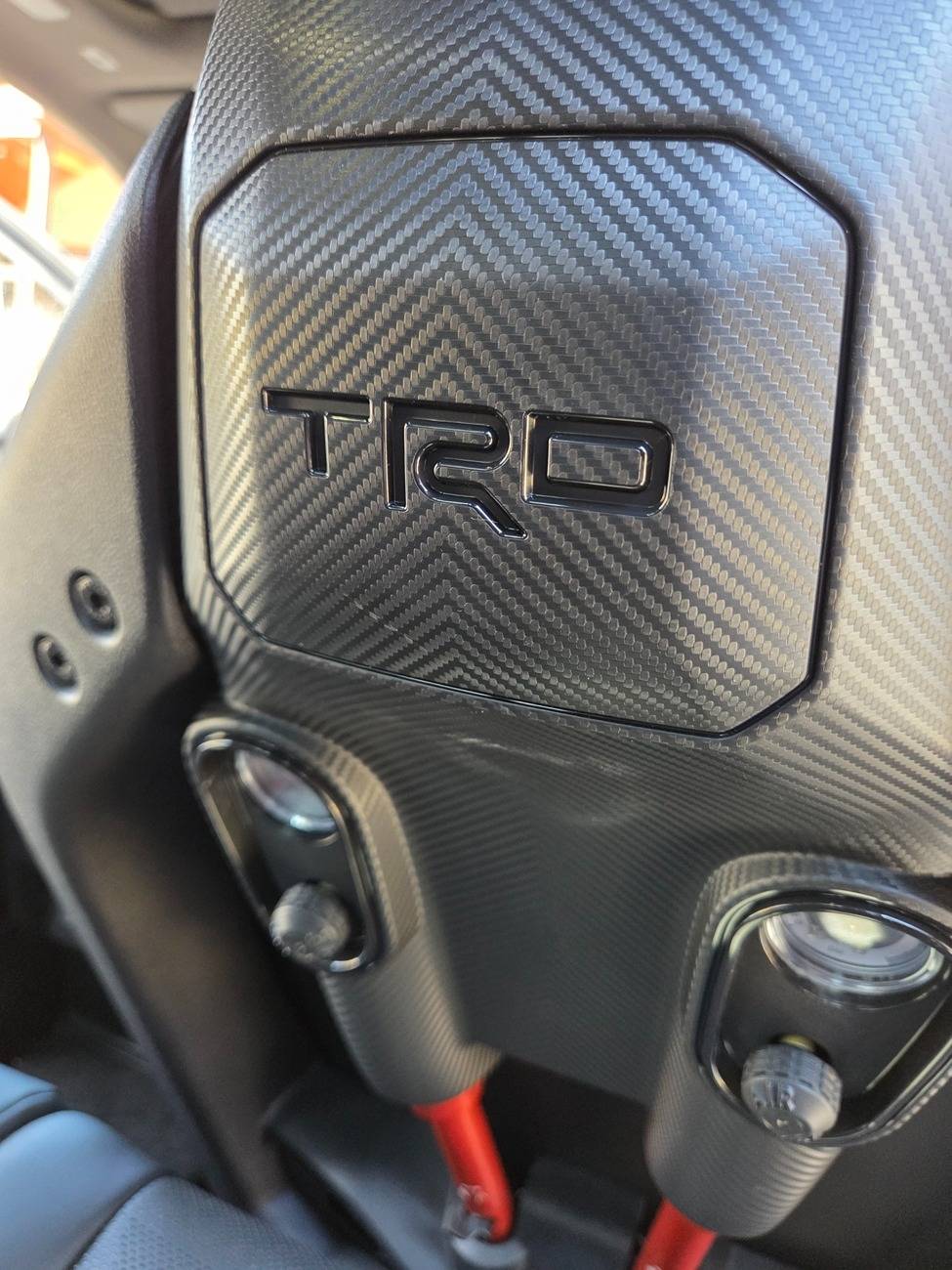 2024 Tacoma TRD PRO Katskinz front seat lettering 20250311_122725_resized