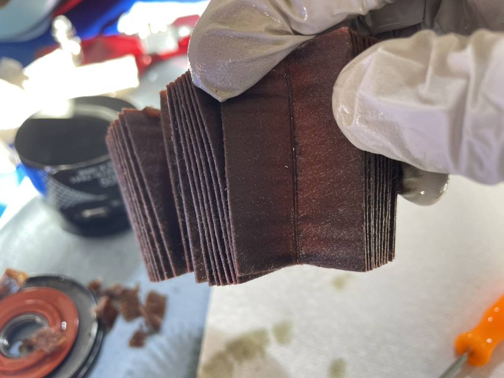 2024 Tacoma First oil change at 840 miles with filter cut open (LOTS of debris!) 88A8D5B1-B184-408C-BCAA-6D6A277A79F2_1_105_c