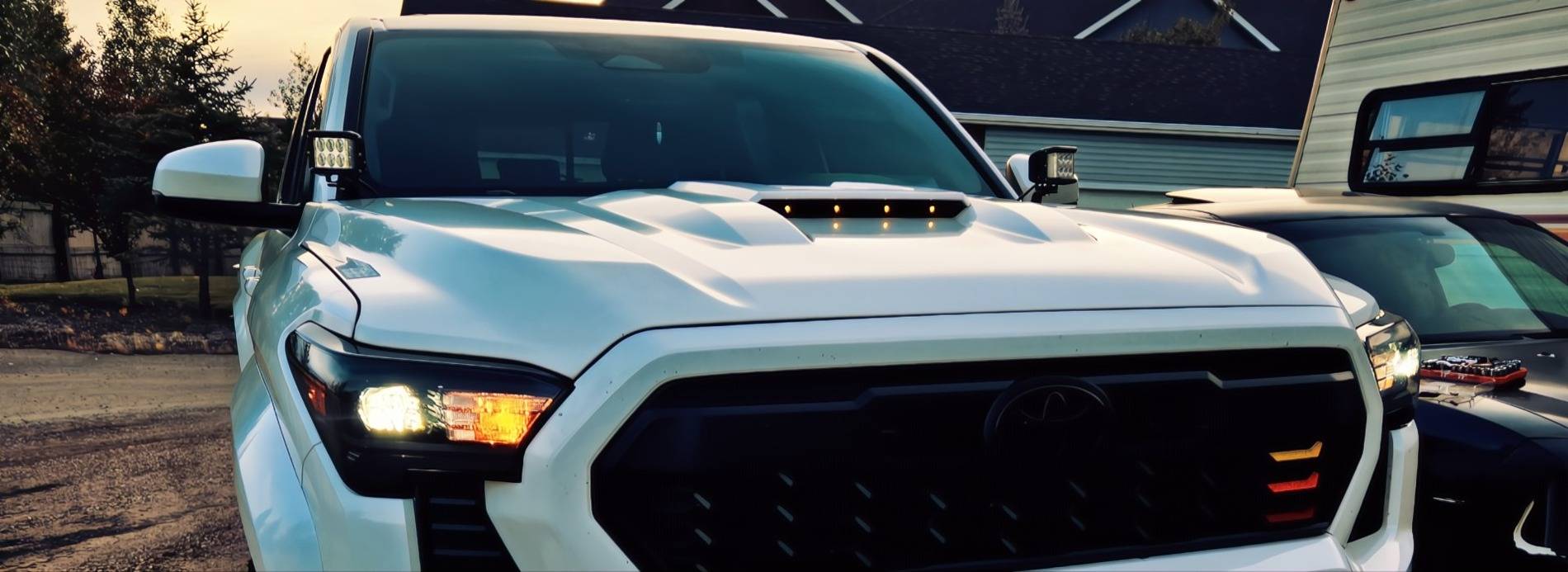 2024 Tacoma DIY: Amber Marker Lights in Hood Scoop asdasdasdasdasdasdasdasdasdasd