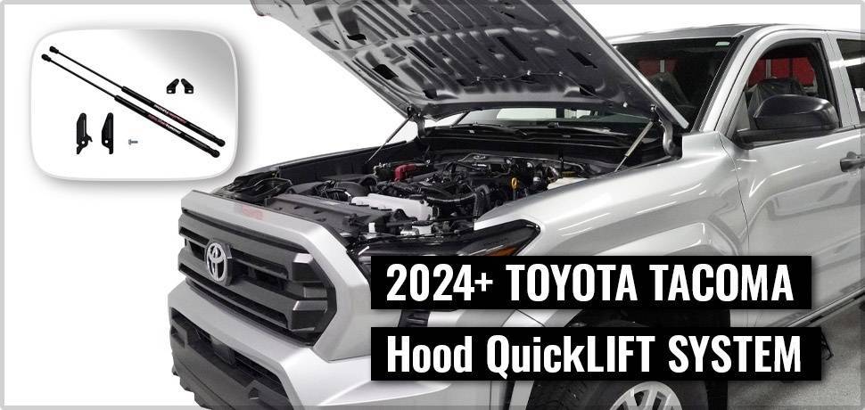 2024 Tacoma Hydraulic struts hood assist system installed bazd38s-