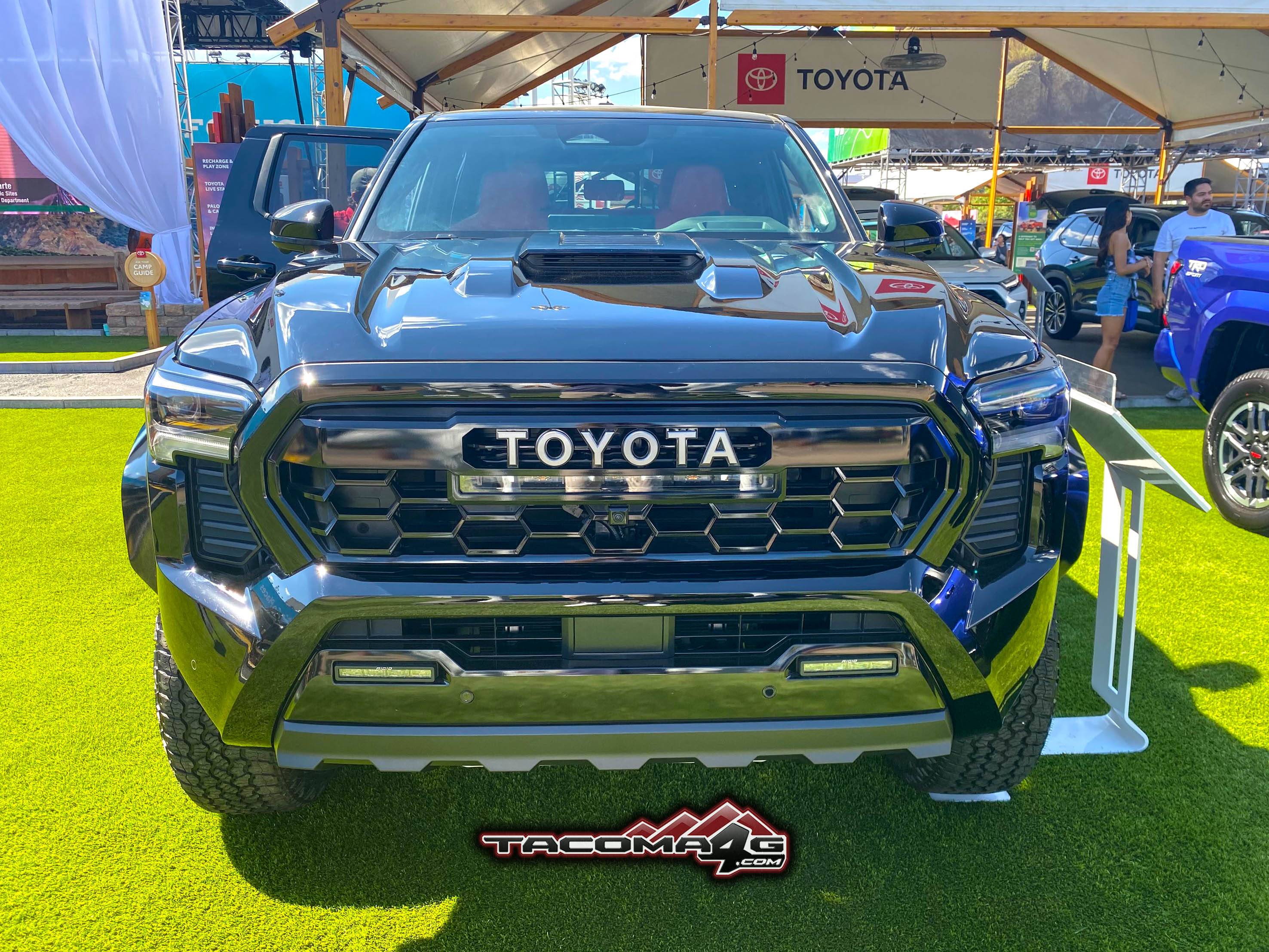 2024 Tacoma 2024 Tacoma TRD PRO - Specs, Price (TBA) Features, Photos & Videos BLACK 2024 Tacoma TRD PRO - Red Interior Isodynamic Seats Texas TX State Fair 2