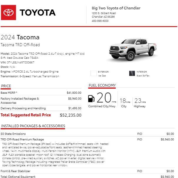 2024 Tacoma Tacoma VIN Allocation Tracking / Delivery Timeline / Quality Inspection (QC) Hold Status Capture.JPG