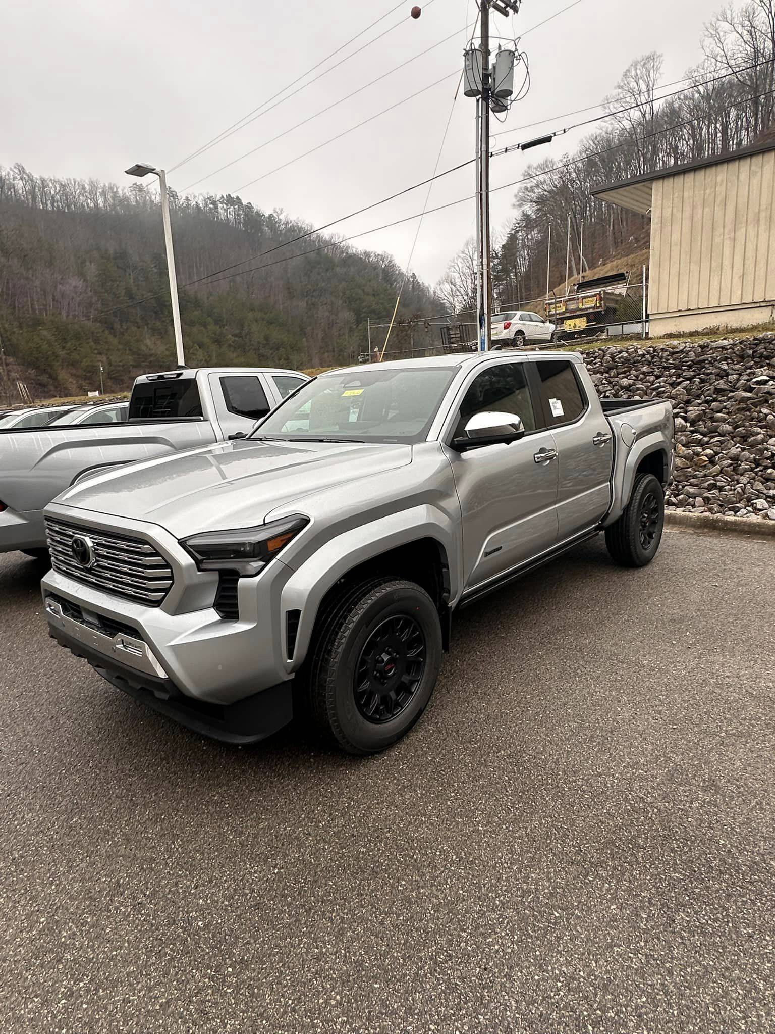 2024 Tacoma Celestial Silver + Limited + 18” TRD Black Wheels = Winner! celestial-silver-2024-tacoma-limited-3