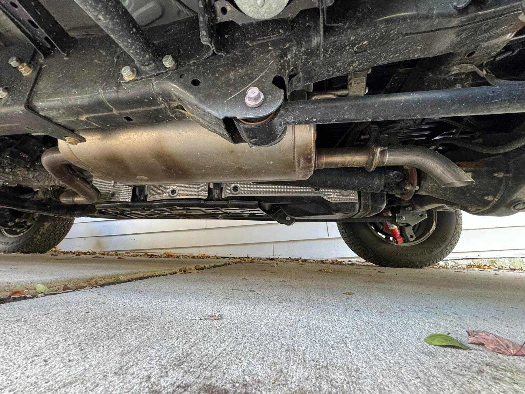 2024 Tacoma TRD Axle Dump Exhaust Installed - 2024 Tacoma TRD Off-Road Exhaust with Muffler.JPEG