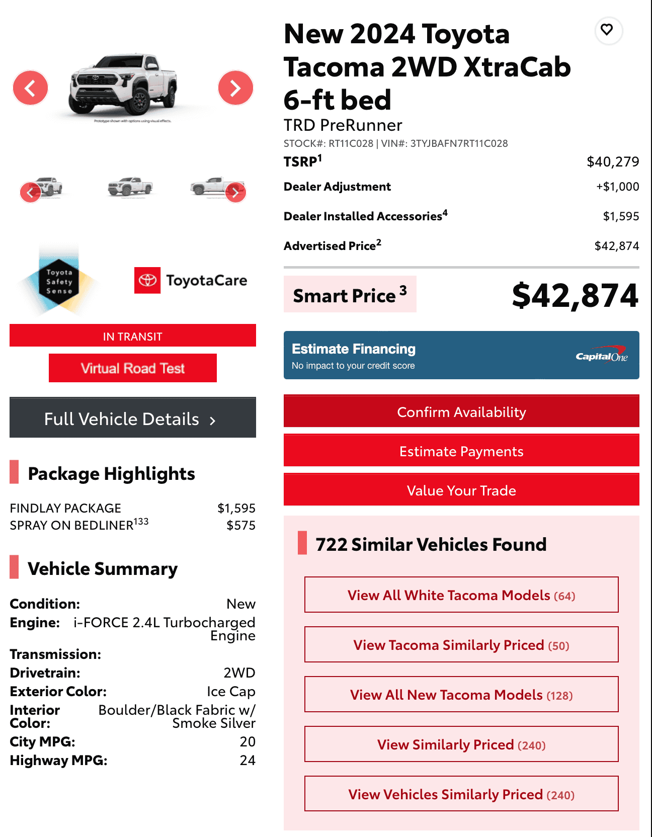 2024 Tacoma First TRD PreRunner (XtraCab) Allocation in Transit first-trd-prerunner-tacoma-allocatio