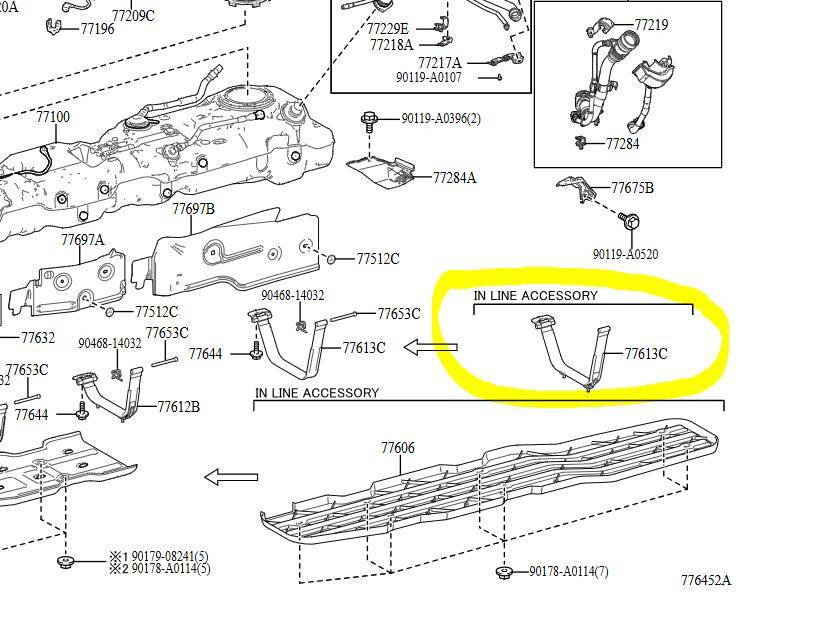 2024 Tacoma Part # Help - OEM Fuel Tank Skid Plate Mounting Strap fuel tank stra