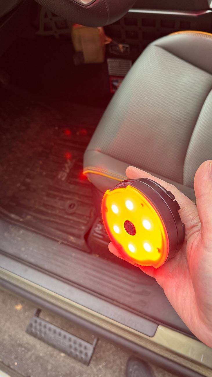 2024 Tacoma 2025 4Runner LED Lantern Puck used w/ Trailhunter side dash compartment IMG_0135