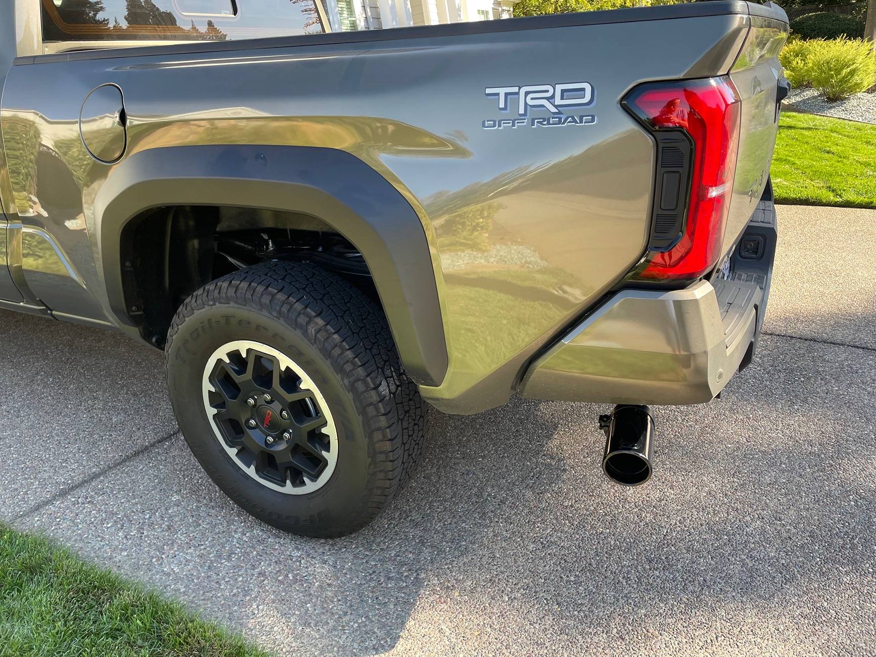 2024 Tacoma OEM Exhaust tip installed IMG_0459