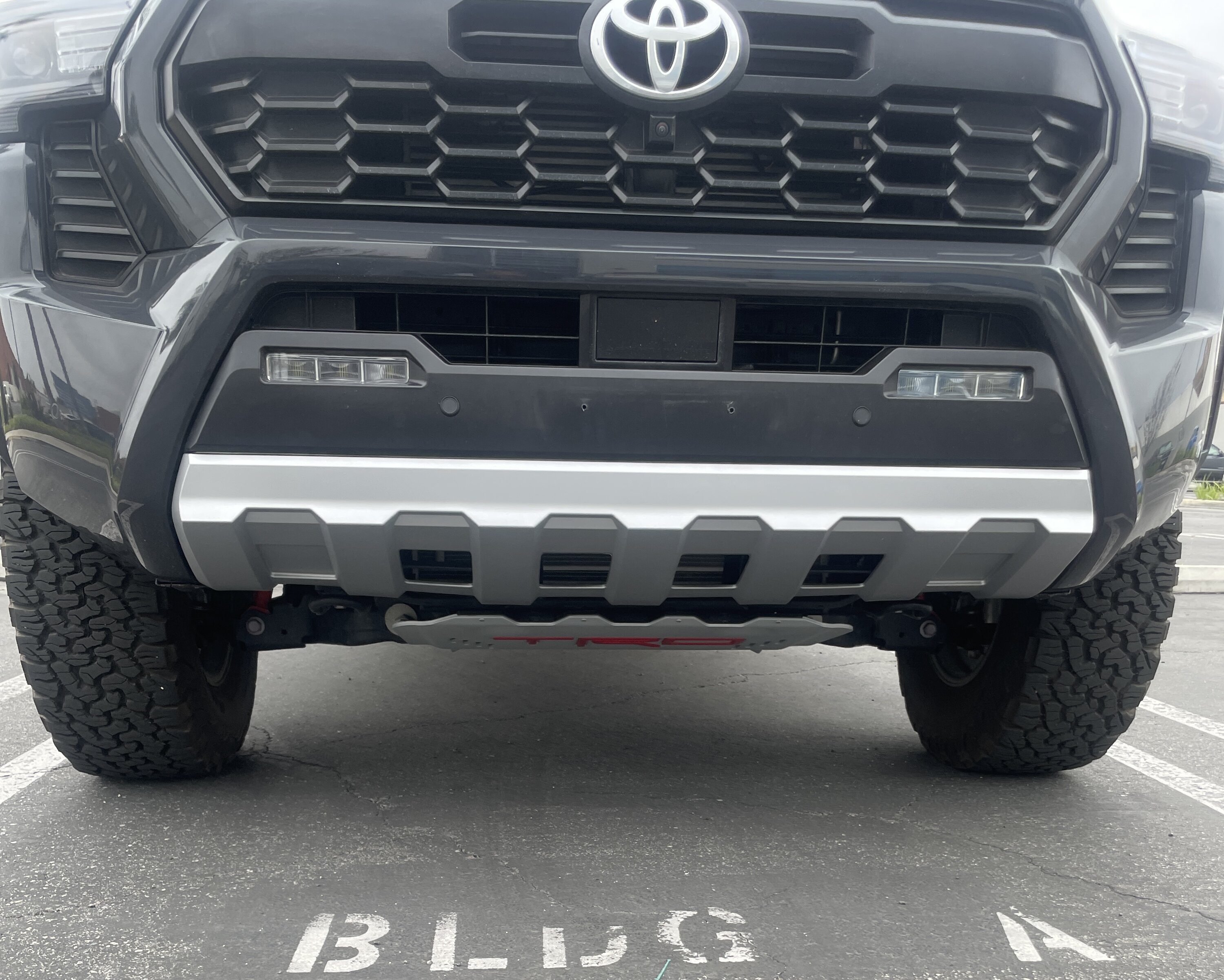 2024 Tacoma Black lower valance swapped with Trailhunter silver valence IMG_0573