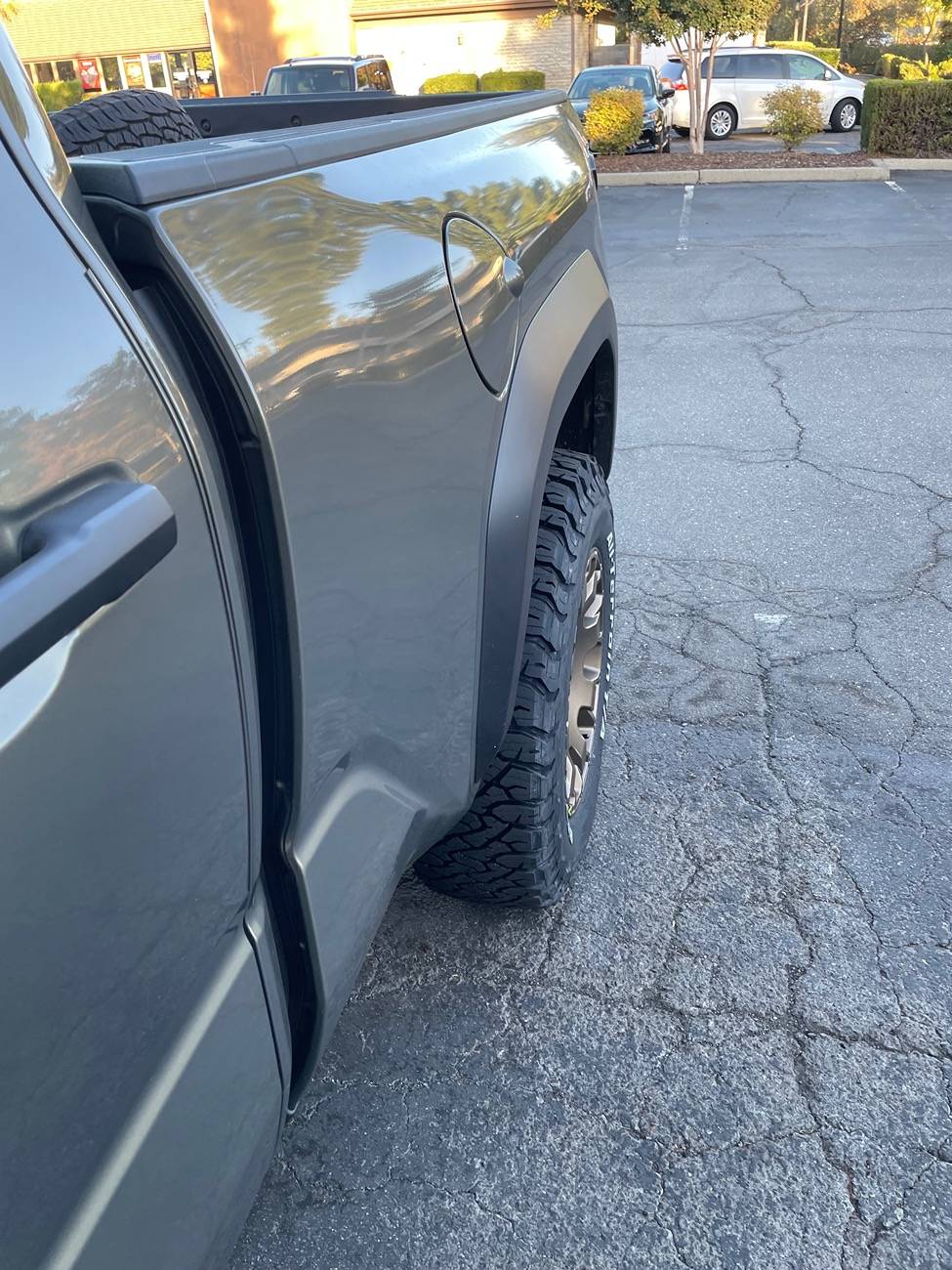 2024 Tacoma *UPDATE* - 285/17/R18 BF Goodrich KO3 tires on stock Trailhunter - before & after photos IMG_0602