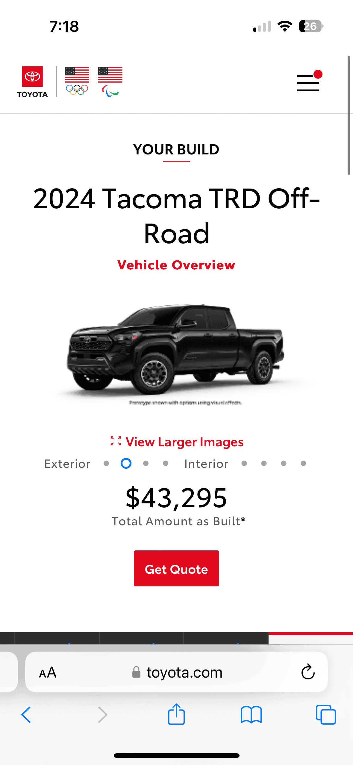 2024 Tacoma 2024 Tacoma Build and Price Configurator Now Live! - Post Up Your Builds!! IMG_0818