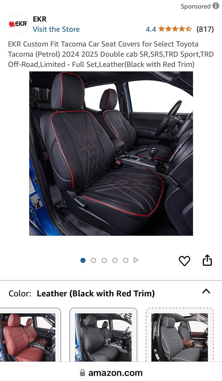 2024 Tacoma EKR Seat Covers - My experience, pictures, and tips. IMG_0984