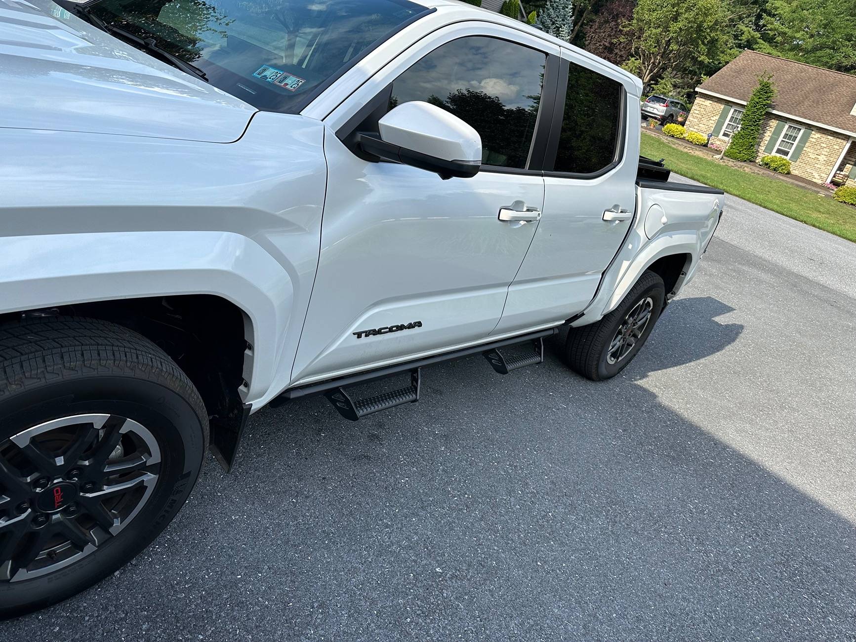 2024 Tacoma Toyota OEM side steps installed IMG_1149