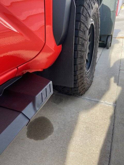 2024 Tacoma Skinny Mudflaps = Rock Chips on Bed & Fender Flares IMG_1160