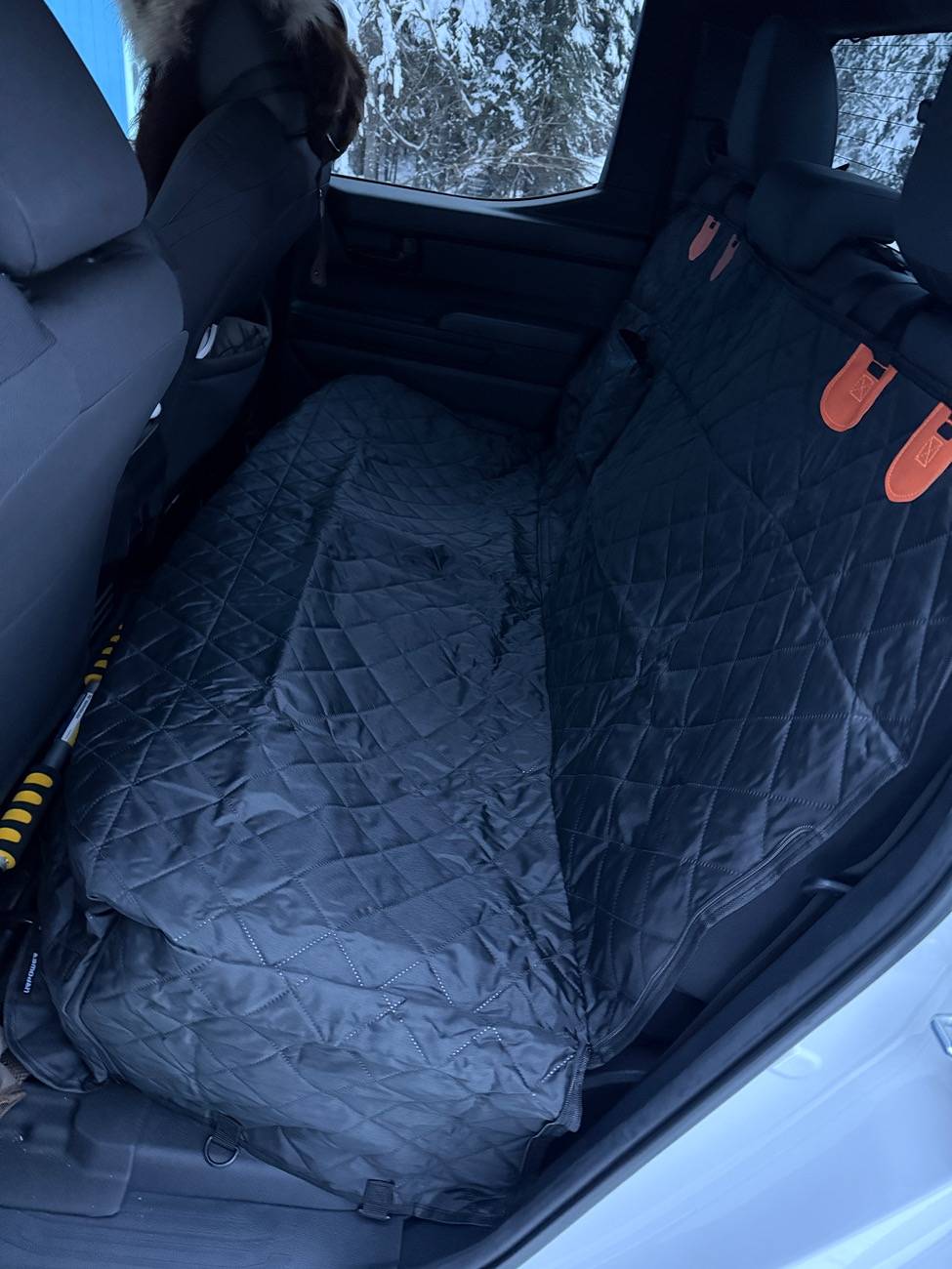 2024 Tacoma Low priced, well made rear seat dog cover IMG_1165