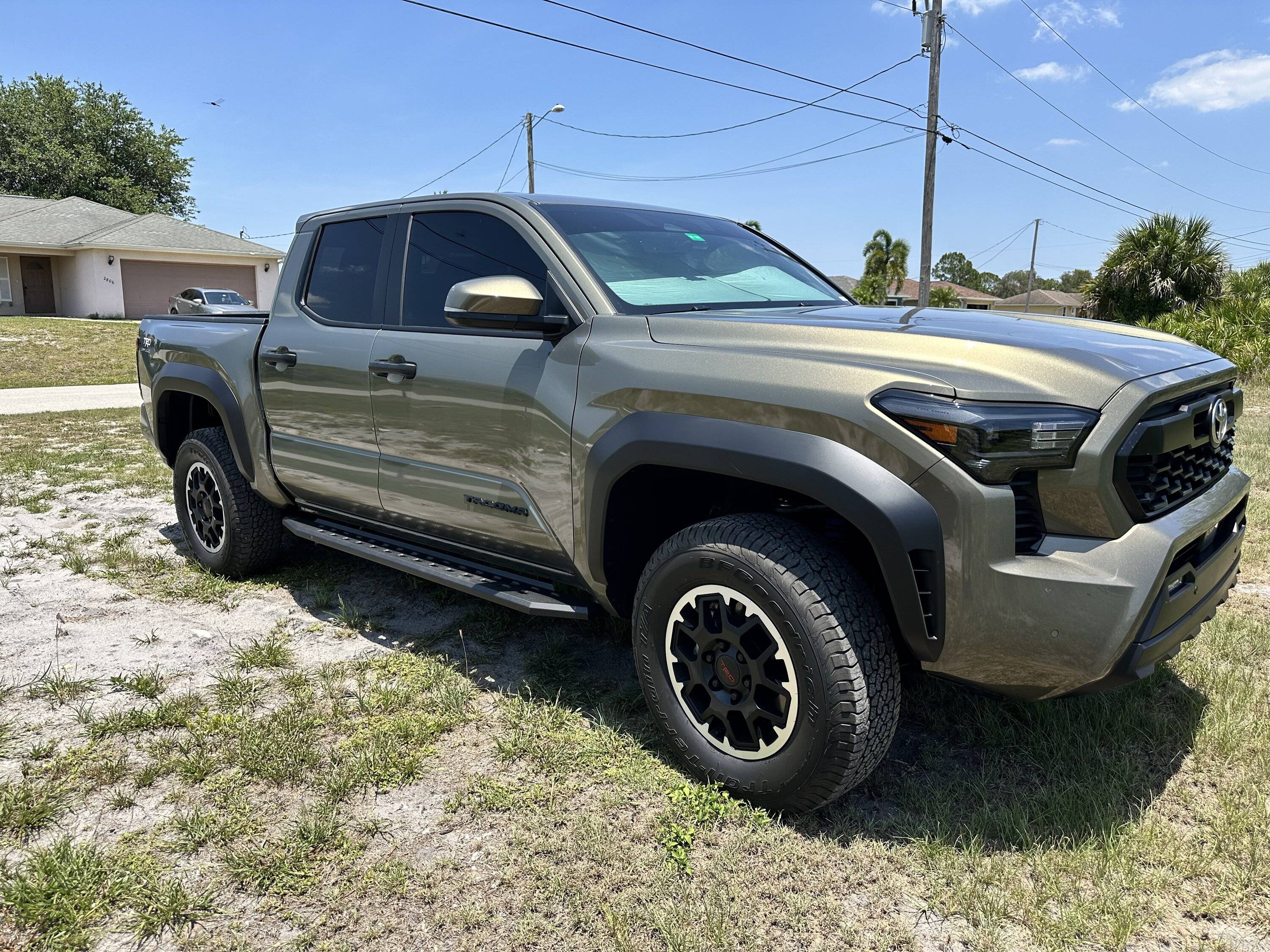 2024 Tacoma Go Rhino RB 30 slim running boards installed IMG_1564