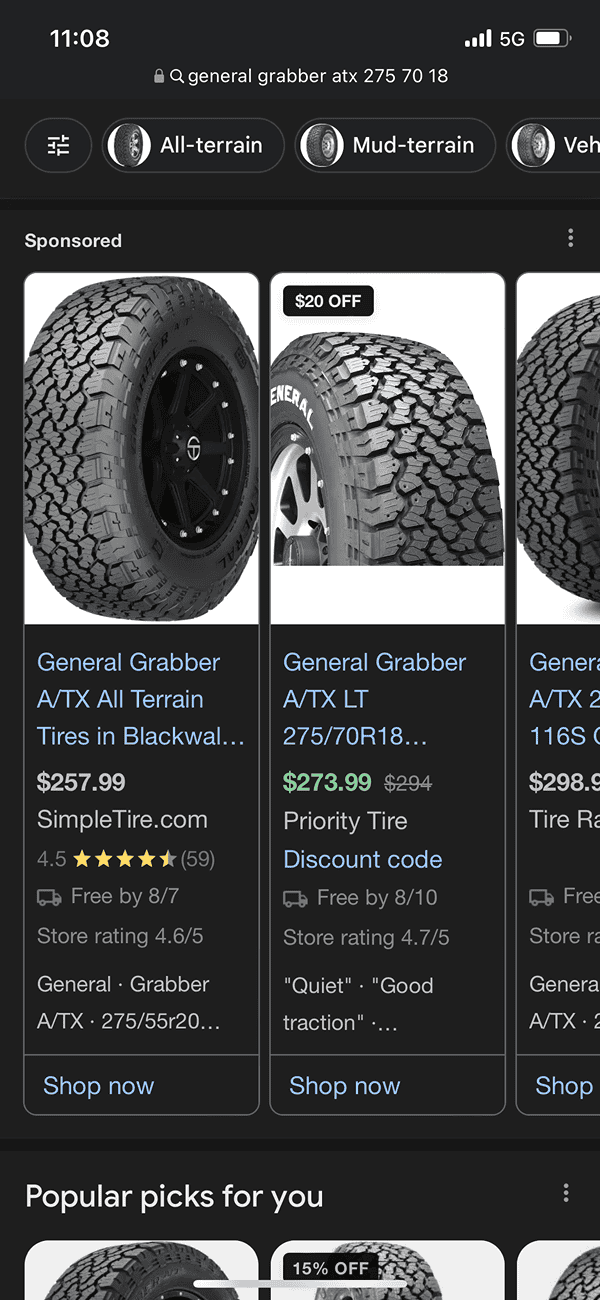 2024 Tacoma Not many options for 18 inch rims IMG_1673