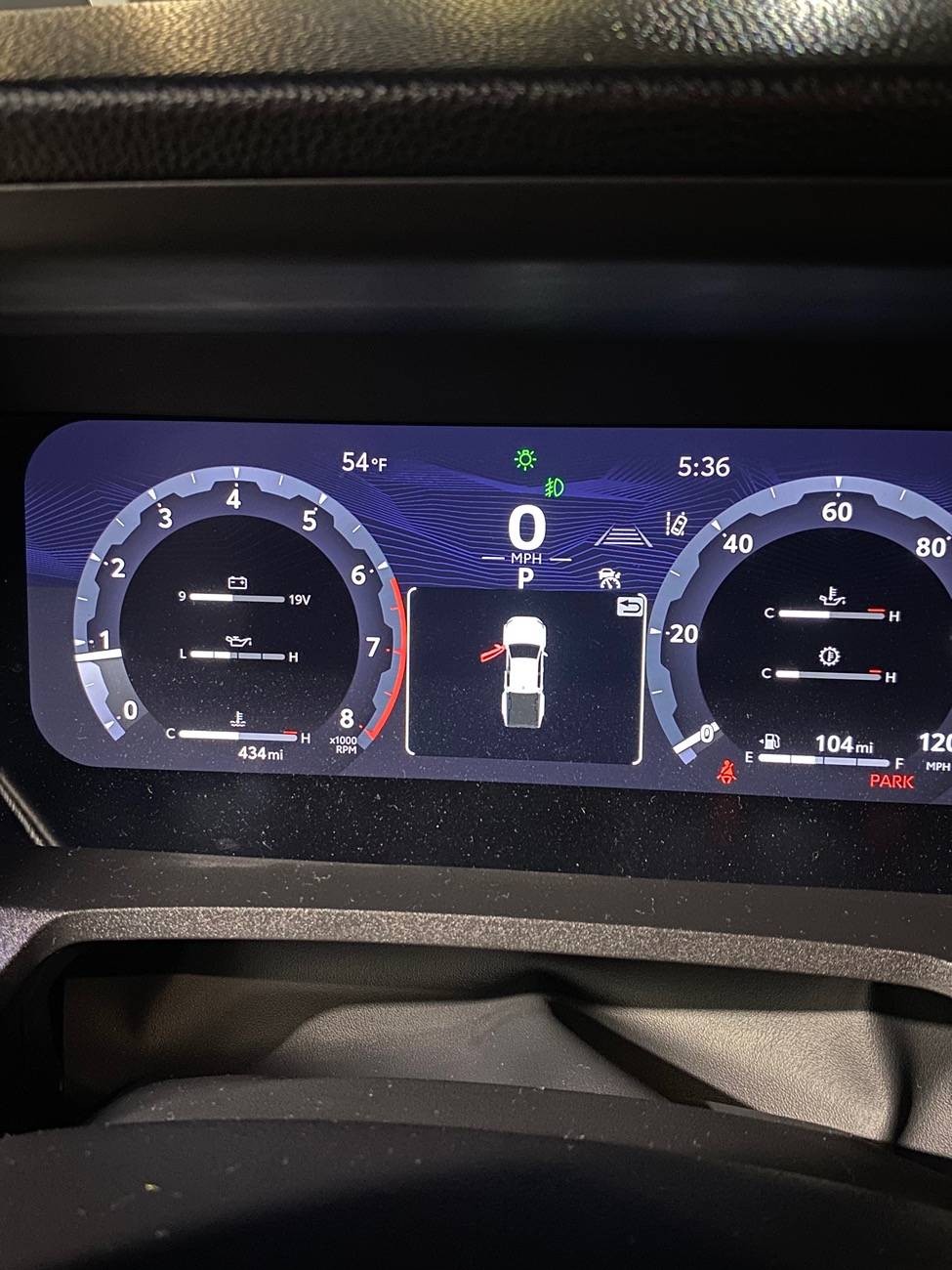 2024 Tacoma Oil pressure gauge reading IMG_2102