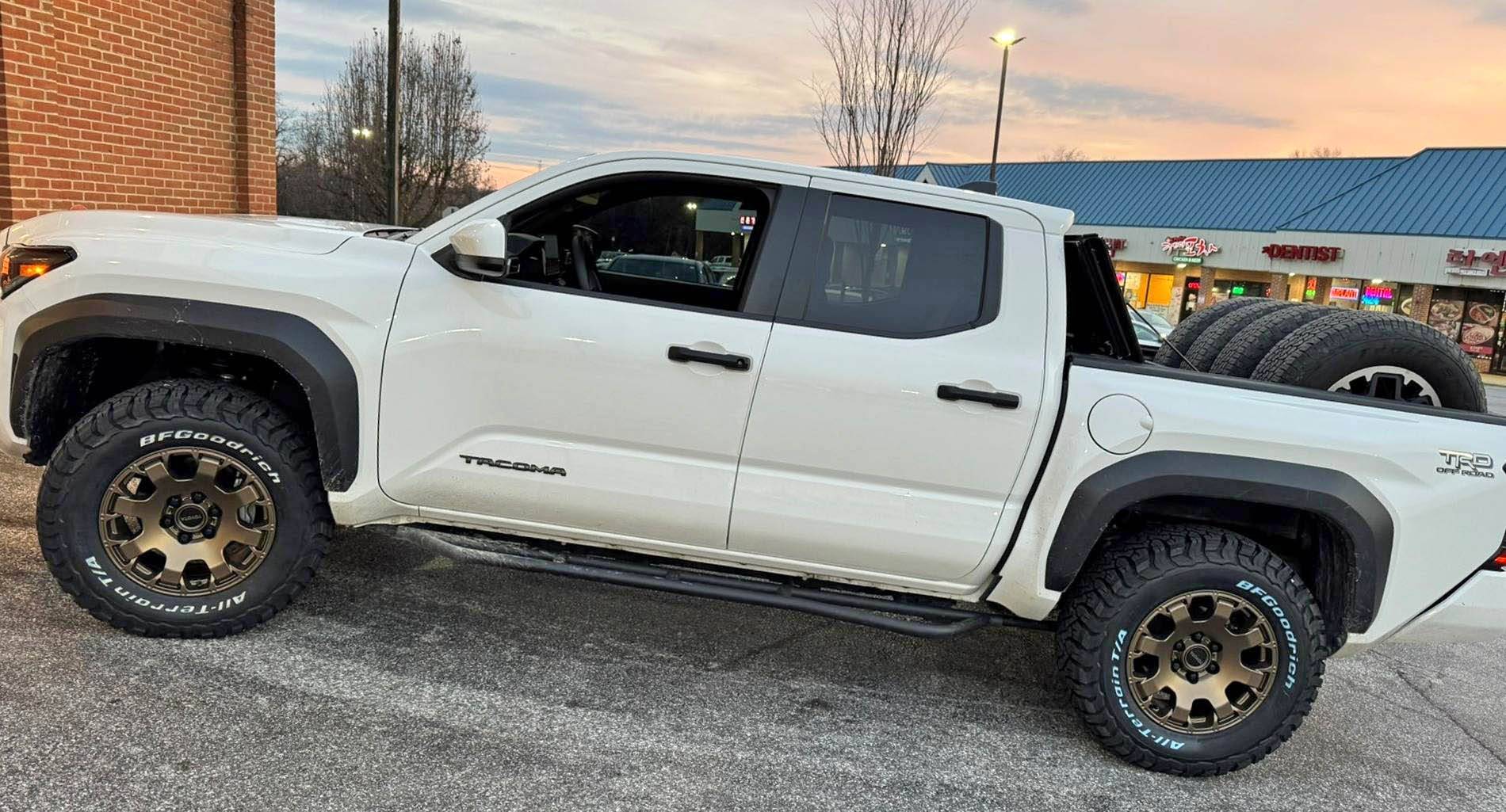 2024 Tacoma BFGoodrich All Terrain T/A KO3 275/70R18, Trailhunter Wheels, Stock TRD OR IMG_2483