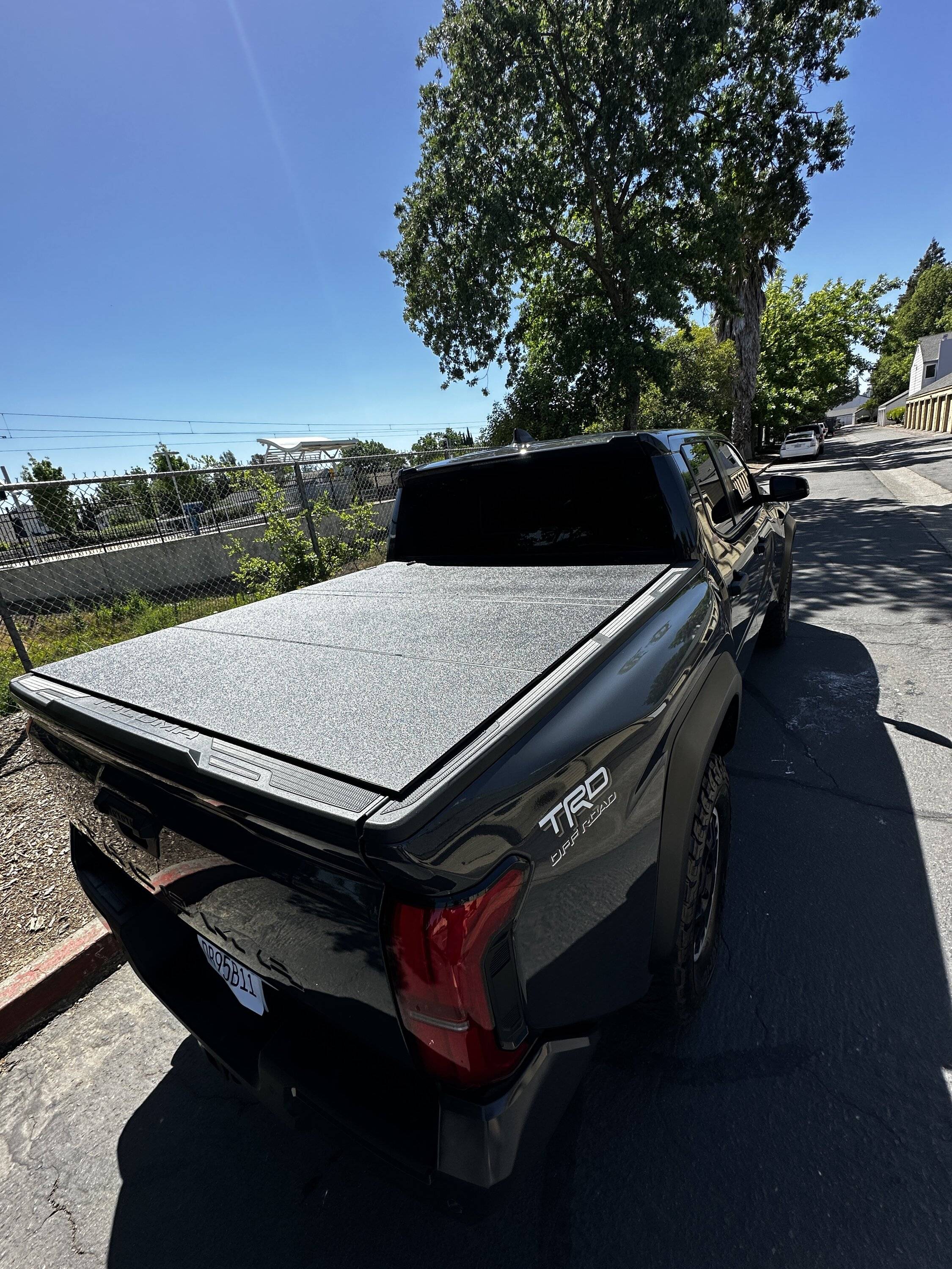 2024 Tacoma LoMax Stance hard tri fold tonneau cover installed IMG_2929.JPG