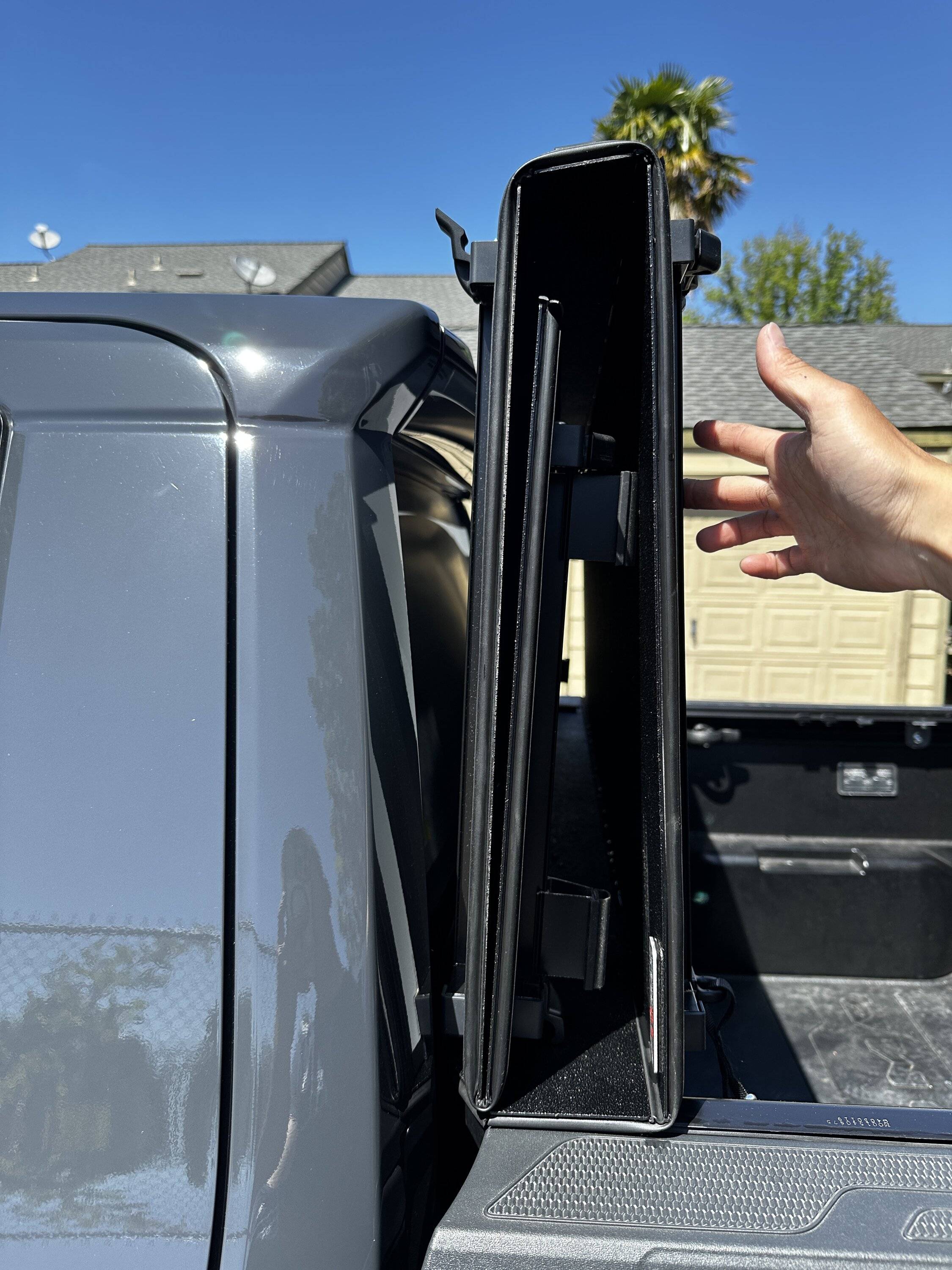 2024 Tacoma LoMax Stance hard tri fold tonneau cover installed IMG_2932.JPG