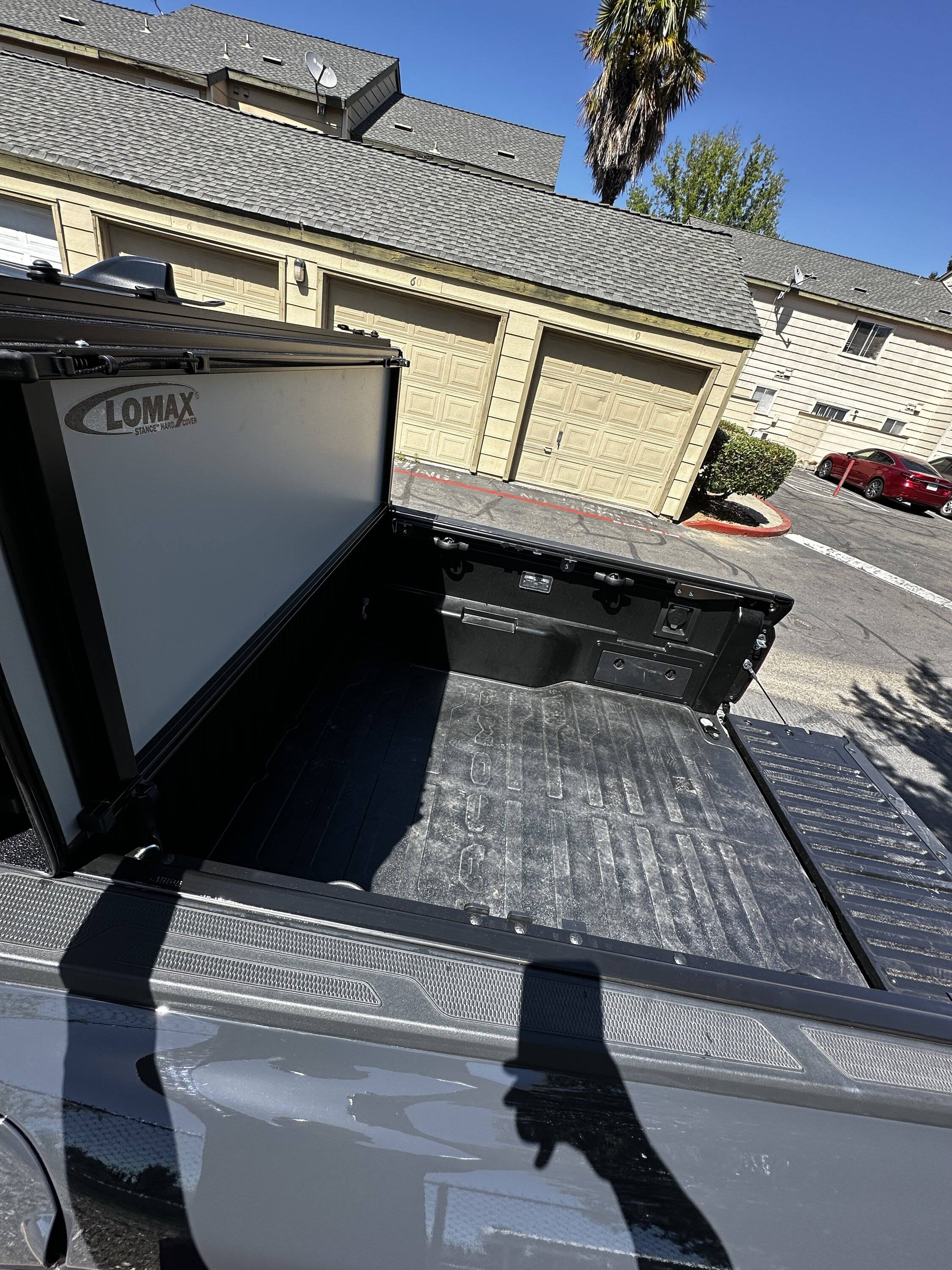 2024 Tacoma LoMax Stance hard tri fold tonneau cover installed IMG_2933.JPG