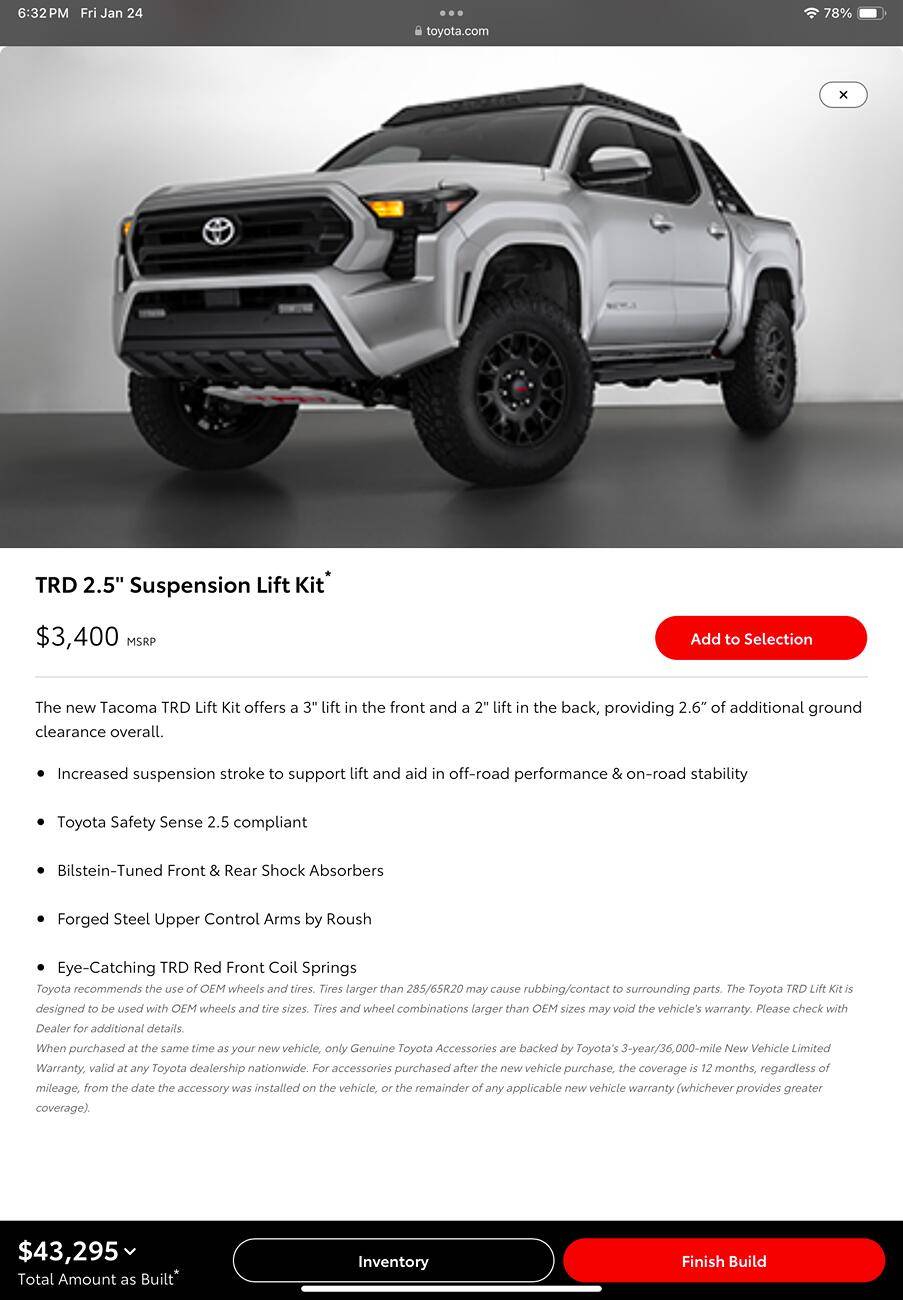 2024 Tacoma Terra Off-Road with Factory TRD Lift IMG_2999