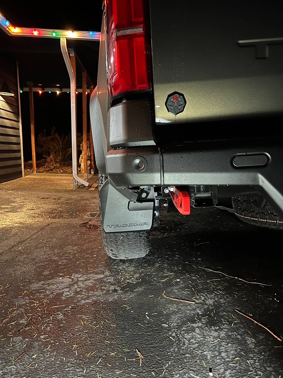 2024 Tacoma Skinny Mudflaps = Rock Chips on Bed & Fender Flares IMG_3020