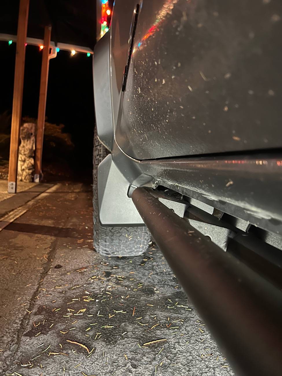 2024 Tacoma Skinny Mudflaps = Rock Chips on Bed & Fender Flares IMG_3021