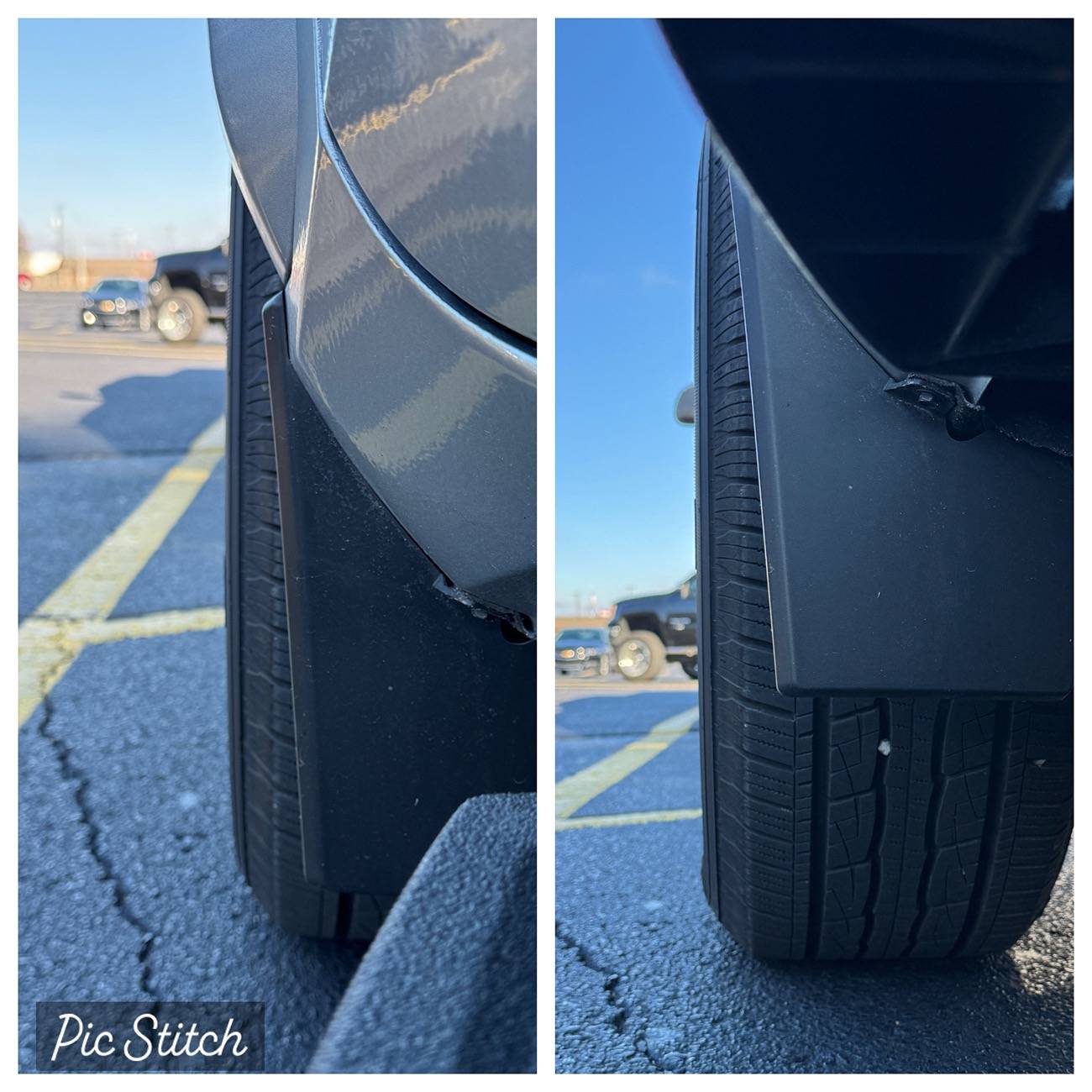 2024 Tacoma Skinny Mudflaps = Rock Chips on Bed & Fender Flares IMG_3285