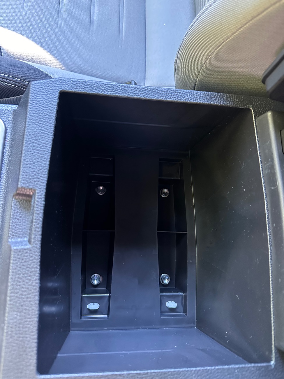 2024 Tacoma OEM Center Console Safe Vault installed photos IMG_3372