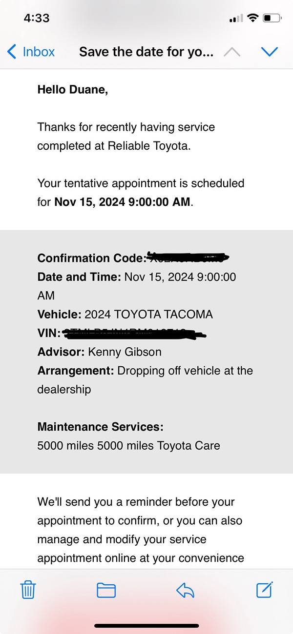 2024 Tacoma 5,000+ mile update 2024 TRD Sport IMG_4051