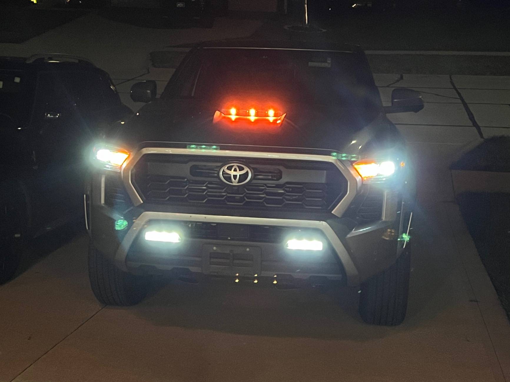 2024 Tacoma Hood Scoop LEDs IMG_4135