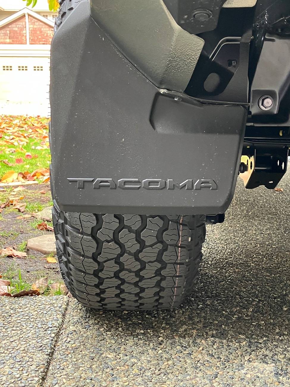 2024 Tacoma Skinny Mudflaps = Rock Chips on Bed & Fender Flares IMG_4437