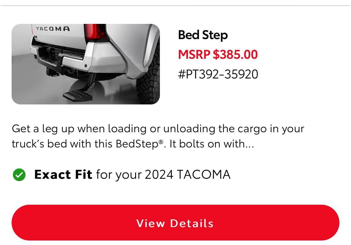 2024 Tacoma Bed Step Question (15% off right now) IMG_4824