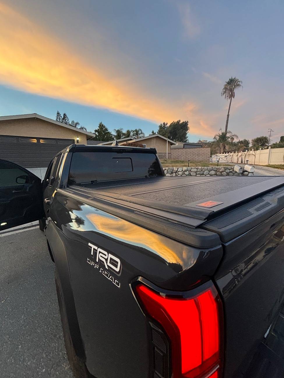 2024 Tacoma Rough Country Hard Low Profile Tri Fold Tonneau Cover - installed photos IMG_5554