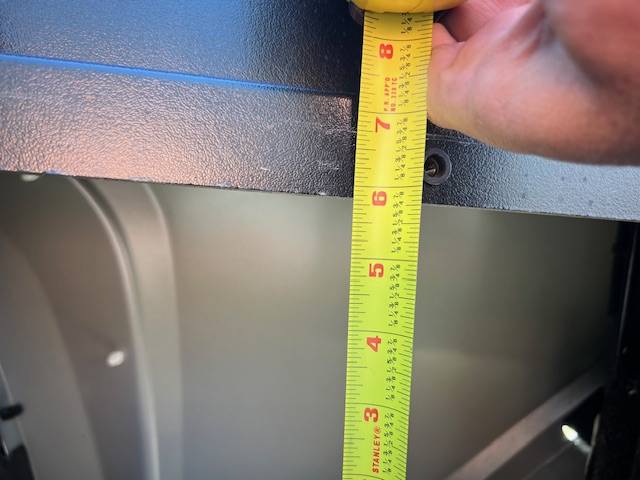 2024 Tacoma Dimensions: Storage Compartment on passenger side of bed (measurements) IMG_5930