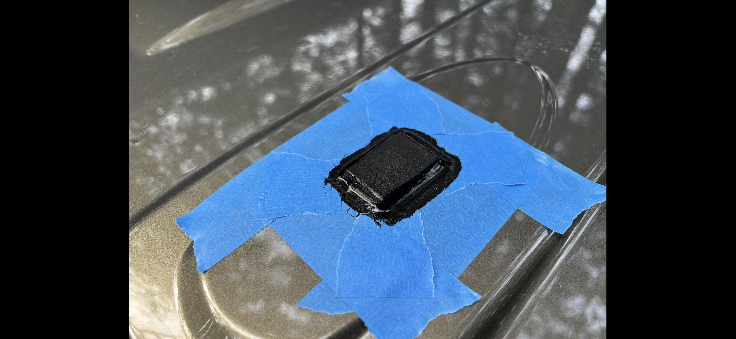 2024 Tacoma Shark fin antenna relocate to inside dashboard IMG_7617