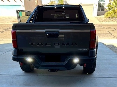 2024 Tacoma HOW TO: Rigid SR-L Series Lights for ARB Rear Bumper Installation Installed