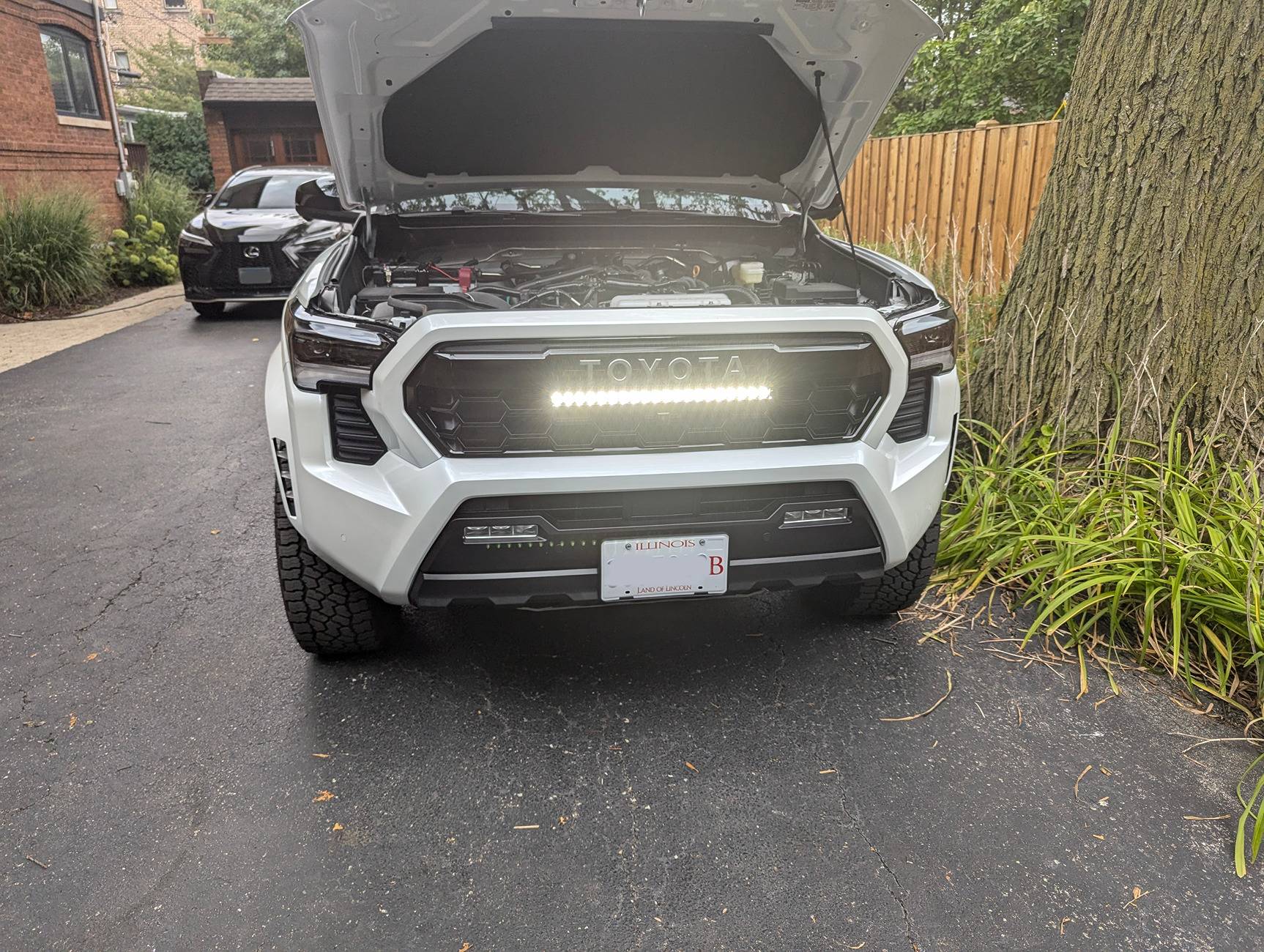 2024 Tacoma Heretic 20" LED Light Bar install on TRD Pro Grill PXL_20240809_212310916